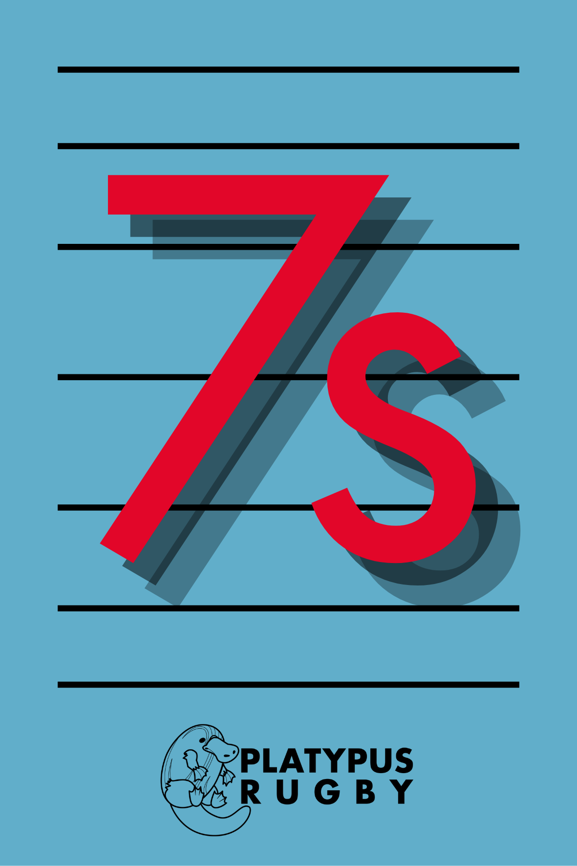 7's Retro Lines Sticker